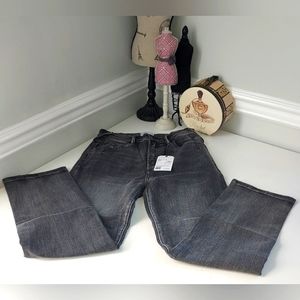 Serra by Joie Rucker Black Furure Vintage Distressed Stretch Jeans NWT